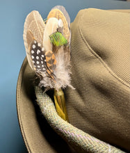 Load image into Gallery viewer, Natural Feather Cartridge Pin/Brooch for Hat, Lapel or Wrap (4)