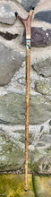 Load image into Gallery viewer, Puffins Painted on Antler Handle Hazel Thumbstick by Helen Elizabeth StudiosHelen