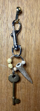 Load image into Gallery viewer, Antler Stag Keyring by shekel Elizabeth Stufios Hsbd made crafted