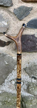 Load image into Gallery viewer, Hazel Wood Antler Handle Wading Staff Stick
