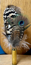 Load image into Gallery viewer, Natural Feather Cartridge Pin/Brooch for Hat, Lapel or Wrap (11)