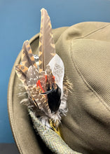Load image into Gallery viewer, Natural Feather Cartridge Pin/Brooch for Hat, Lapel or Wrap (17)
