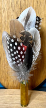 Load image into Gallery viewer, Natural Feather Cartridge Pin/Brooch for Hat, Lapel or Wrap (16)