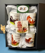 Load image into Gallery viewer, Badger owl fox otter China mug and coaster gift set by Helen Elizabeth Studios