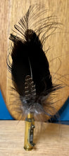Load image into Gallery viewer, Natural Feather Cartridge Pin/Brooch for Hat, Lapel or Wrap (13)
