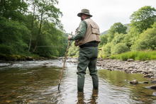 Load image into Gallery viewer, Hazel Wood Thumbstick Antler Handled Wading Staff Stick (17)