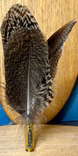 Load image into Gallery viewer, Natural Feather Cartridge Pin/Brooch for Hat, Lapel or Wrap (15)