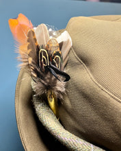 Load image into Gallery viewer, Natural Feather Cartridge Pin/Brooch for Hat, Lapel or Wrap (23)