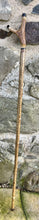 Load image into Gallery viewer, Hazel wood antler handled, handmade wooden walking sticks thumbsticks hiking sticks by Helen Elizabeth Studios