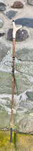 Load image into Gallery viewer, Hazel Wood Antler Handle Wading Staff Stick