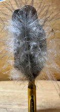 Load image into Gallery viewer, Natural Feather Cartridge Pin/Brooch for Hat, Lapel or Wrap (1)
