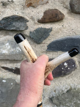 Load image into Gallery viewer, Hazel Wood Antler Handle Wading Staff Stick