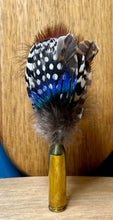 Load image into Gallery viewer, Natural Feather Cartridge Pin/Brooch for Hat, Lapel or Wrap (19)