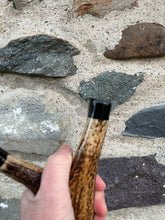 Load image into Gallery viewer, Puffins on the Rocks. Hand Painted Hazel Antler Handled Thumbstick