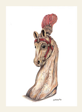 Load image into Gallery viewer, Carousel Horse Signed Limited Edition Print Giclee by Helen Elizabeth Studios