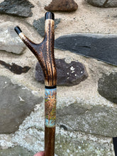 Load image into Gallery viewer, Roaring stag Handpainted thumbstick by Helen Roberts