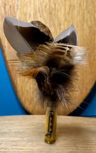 Load image into Gallery viewer, Natural Feather Cartridge Pin/Brooch for Hat, Lapel or Wrap (9)