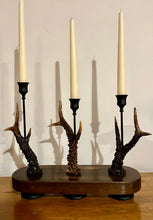 Load image into Gallery viewer, Rustic Roe Deer Stag Antler Candle Stick Holder - Treble by Helen Elizaberth Studios