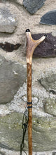 Load image into Gallery viewer, Hazel Wood Antler Handle Wading Staff Stick