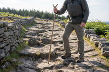 Load image into Gallery viewer, Badger at dusk
handpainted antler Thumbstick by Helen Elizabeth