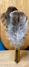 Load image into Gallery viewer, Natural Feather Cartridge Pin/Brooch for Hat, Lapel or Wrap (21)