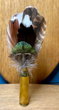Load image into Gallery viewer, Natural Feather Cartridge Pin/Brooch for Hat, Lapel or Wrap (21)