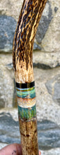 Load image into Gallery viewer, Painted Trout Hazel wood thumbstick Helen Elizabeth Studios