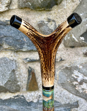 Load image into Gallery viewer, Painted Trout Hazel wood thumbstick Helen Elizabeth Studios