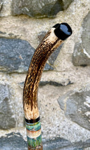 Load image into Gallery viewer, Painted Trout Hazel wood thumbstick Helen Elizabeth Studios