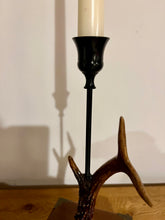 Load image into Gallery viewer, A Pair of Rustic Roe Deer Stag Antler Candlestick Holders - Pair (#8)