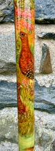 Load image into Gallery viewer, red stag grouse salmon antler hazel country thumbstick by Helen Elizabeth