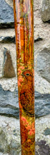 Load image into Gallery viewer, red stag grouse salmon antler hazel country thumbstick by Helen Elizabeth