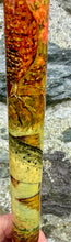 Load image into Gallery viewer, red stag grouse salmon antler hazel country thumbstick by Helen Elizabeth