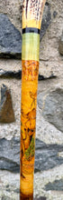 Load image into Gallery viewer, Camels in desert antler handled hazel country thumbstick by Helen Elizabeth