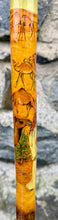 Load image into Gallery viewer, Camels in the Desert- Hand Painted Hazel Country Thumbstick with Antler Handle