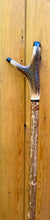 Load image into Gallery viewer, Antler Handled Hazel Wood Country Thumbstick Walking Stick by Helen Elizabeth