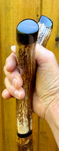 Load image into Gallery viewer, Antler Handled Hazel Wood Country Thumbstick Walking Stick by Helen Elizabeth