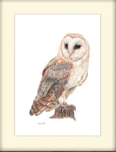 Load image into Gallery viewer, Signed Limited edition giclee print barn owl by Helen Elizabeth