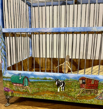 Load image into Gallery viewer, Ornamental Hand Painted Bird Cage by Helen Elizabeth Cob Horse Vintage Caravan