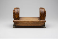 Load image into Gallery viewer, Quaint Rustic Wooden Book Case/Holder/Shelf with Rose Design Embellishment