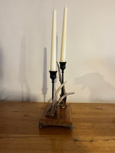 Load image into Gallery viewer, Rustic Roe Deer Stag Antler Candle Stick Holder - Double by Helen Elizaberth