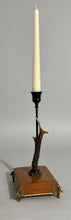 Load image into Gallery viewer, Rustic Roe Deer Stag Antler Candlestick Holder by Helen Elizabeth Studios