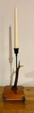 Load image into Gallery viewer, Rustic Roe Deer Stag Antler Candlestick Holder by Helen Elizabeth Studios