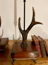Load image into Gallery viewer, Rustic Roe Deer Stag Horn Antler Pair Candle Stick Holders by Helen Elizabeth Studios