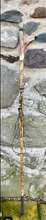 Load image into Gallery viewer, Hazel Wood Thumbstick Antler Handled Wading Staff Stick (17)