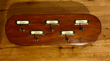 Load image into Gallery viewer, Wooden Key Holder with Brass Stle Fittings by Helen Elizabeth Studios