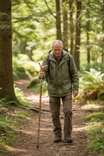 Load image into Gallery viewer, Goldfinch Hand Painted on Antler Handle Hazel Thumbstick by Helen Elizabeth Studios