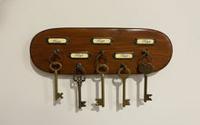 Load image into Gallery viewer, Wooden Key Holder with Brass Stle Fittings by Helen Elizabeth Studios