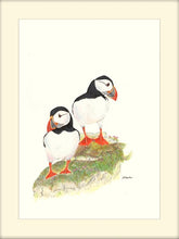 Load image into Gallery viewer, Puffins signed limited edition giclee print by Helen Elizabeth