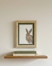 Load image into Gallery viewer, wild brown hare colouered pencil drawing by Helen Elizabeth Studios